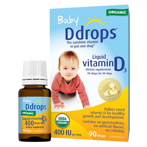 Buy Ddrops Baby 400 IU 90 Drops - Daily D Liquid for Infants. Supports ...