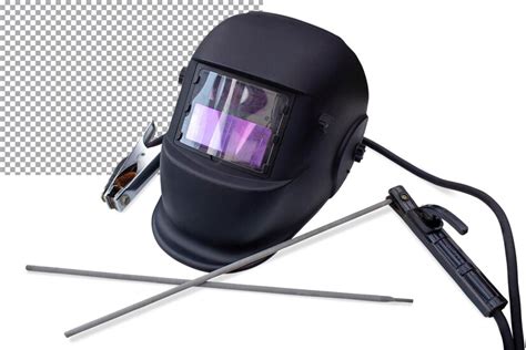 Premium PSD | Welding accessories welding mask electrodes isolated on transparent background