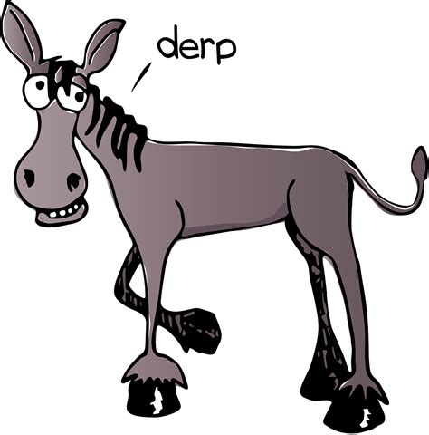 Donkey Derpy Cartoon · Free vector graphic on Pixabay