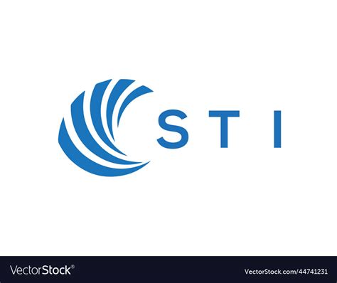 Sti letter logo design on white background Vector Image