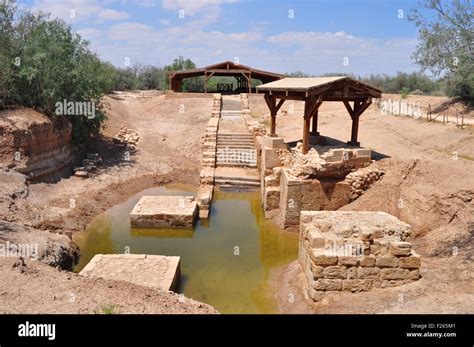 The baptism site in Bethany, beyond the Jordan river where Jesus Christ ...