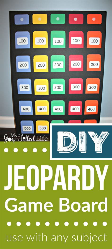 DIY Jeopardy Game Board - My Joy-Filled Life