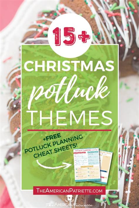 Fun Christmas Potluck Theme Ideas with free planning cheat sheets - get great inspiration for ...