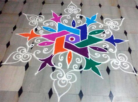 Makar Sankranti and New year 2015 Designer Rangoli | Simple rangoli ...