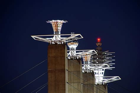 Bartle Hall Sky Stations at Night Photograph by Alan Hutchins - Fine ...