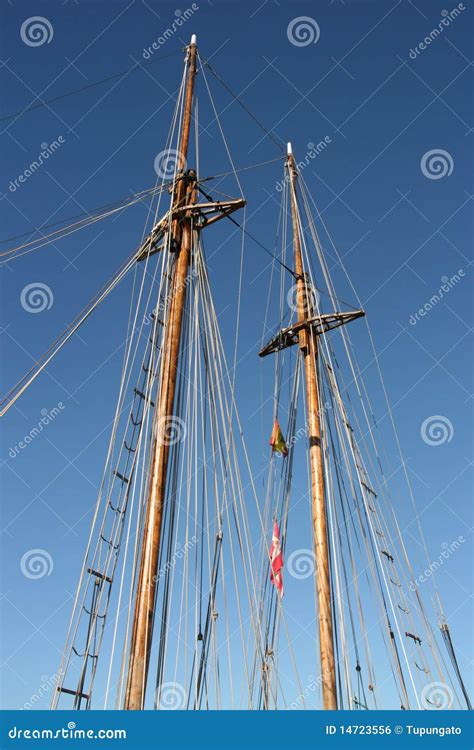 Sailing ship mast stock photo. Image of mast, rigging - 14723556