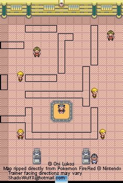 Pokemon FireRed Version Fuchsia City Gym Map Map for Game Boy Advance by Oni Lukos - GameFAQs