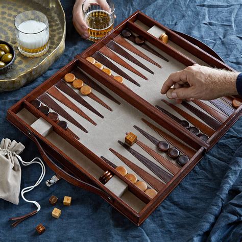 Leather Backgammon Set By Life of Riley