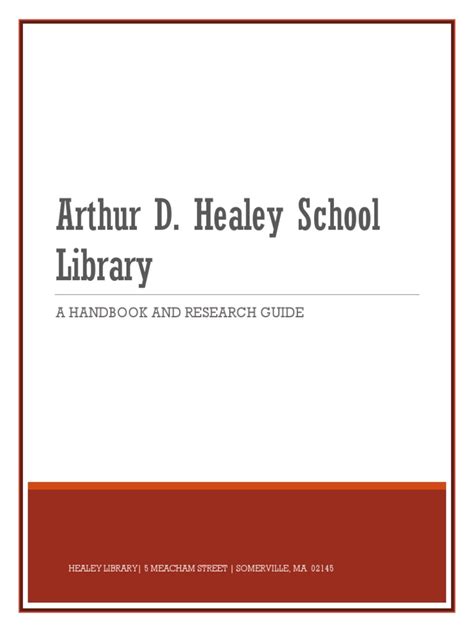 Healey Library Handbookfinal | PDF | Libraries | Books