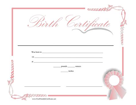 15 Birth Certificate Templates (Word & PDF) - Template Lab