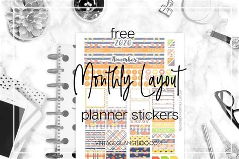 November Monthly Layout - Classic Happy Planner