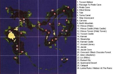 Final Fantasy 5 / V / FF5 - World Maps