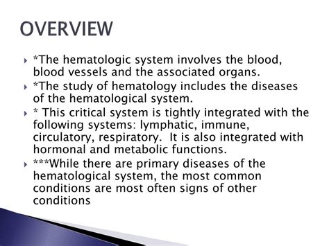 PPT - HEMATOLOGIC SYSTEM PowerPoint Presentation, free download - ID ...