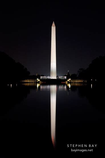 Photo: Washington Monument at night. Washington, D.C., USA.