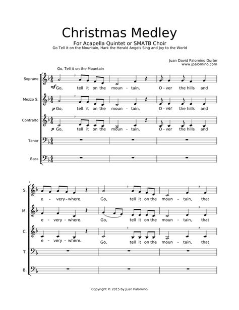 Christmas Medley Sheet music for Voice | Download free in PDF or MIDI ...