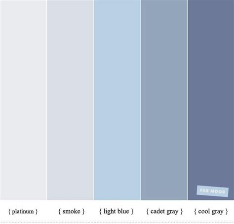 Shades Of Blue Color Scheme Platinum Cadet Gray Cool | Blue color ...