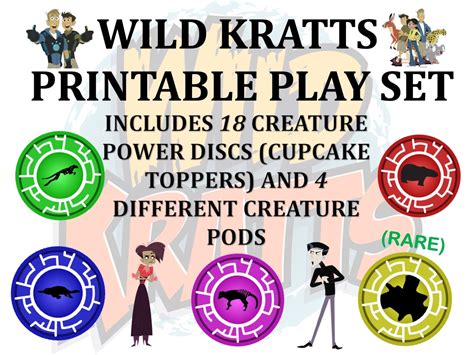 Wild Kratts Creature Power Disc Printable