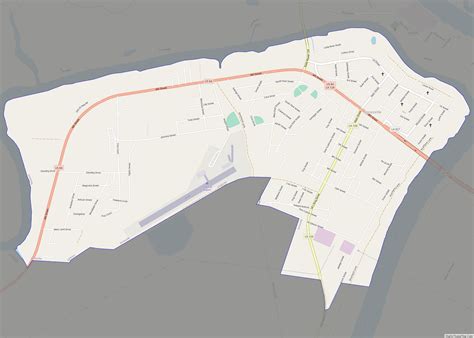 Map of Jonesville town, Louisiana