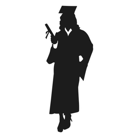 Female Graduate Silhouette PNG & SVG Design For T-Shirts