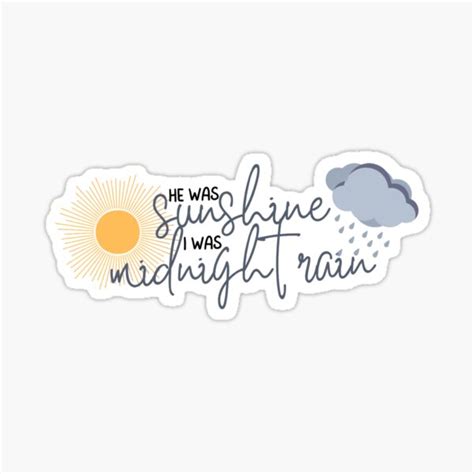 "Midnight Rain Lyrics Taylor Swift Midnights" Sticker for Sale by ...