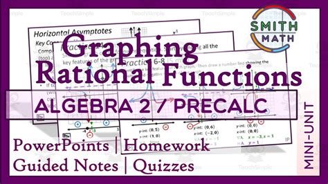 Graphing Rational Functions Mini Unit by Teach Simple