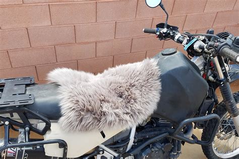 100% Genuine Sheepskin Motorcycle Seat Cover (Long) | everide