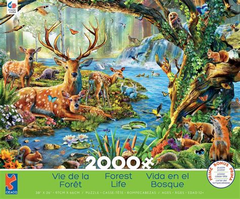 Forest Life - 2000 Piece Puzzle in 2021 | Woodland scene, Woodland creatures, The secret world