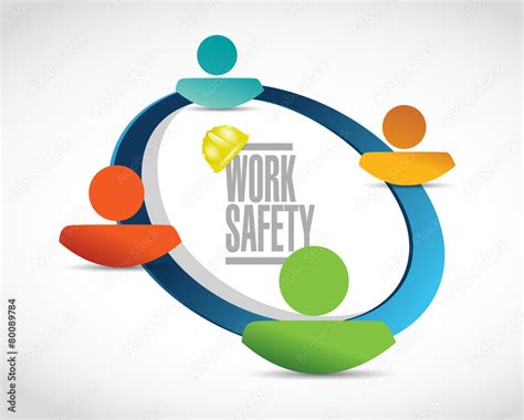 work safety team diagram sign concept illustration Stock Illustration ...