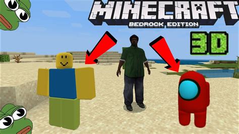 MINECRAFT BEDROCK TUTORIAL 3D/4D/5D SKINS PC/ANDROID - YouTube