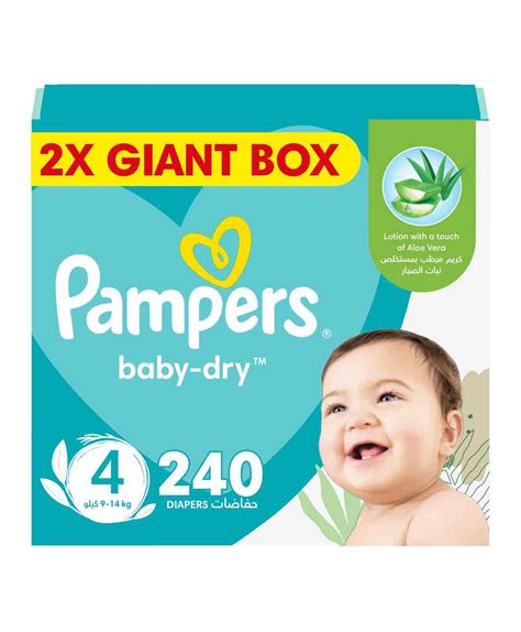 Pampers Baby Dry Diapers Size 4 Double Giant Box - 240 Pieces Online in UAE, Buy at Best Price ...