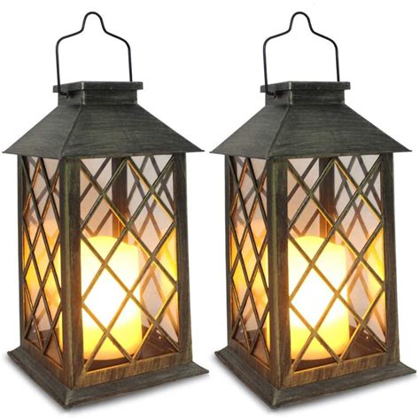 Meucoo Solar Lantern Outdoor Garden Hanging Lanterns, Set Of 2 & Reviews | Wayfair