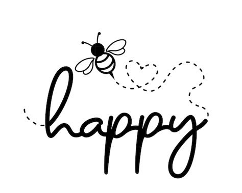 Bee Happy Svg Png Files For Cricut Bee Happy Svg Silhouette | Etsy