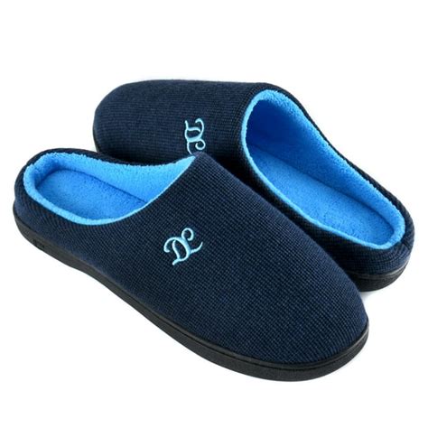 DL Mens Memory Foam House Slippers Slip on, Comfy Soft Indoor Home ...