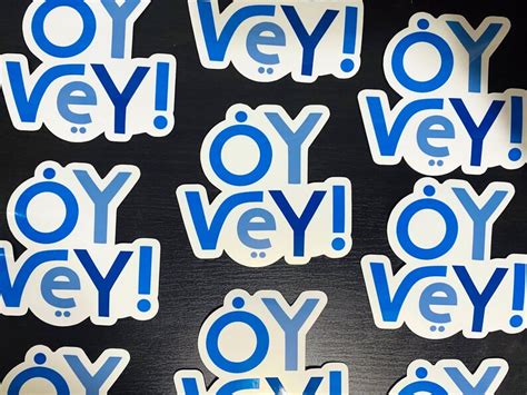 Oy Vey Yiddish Jewish Vinyl Sticker | Etsy