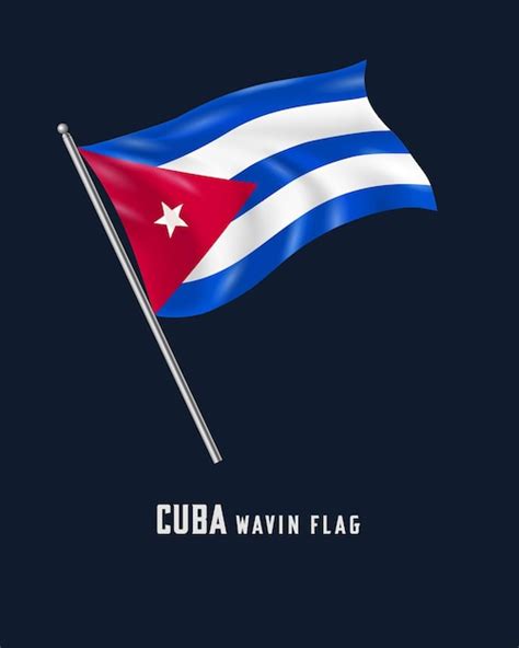 Premium Vector | Cuba waving flag