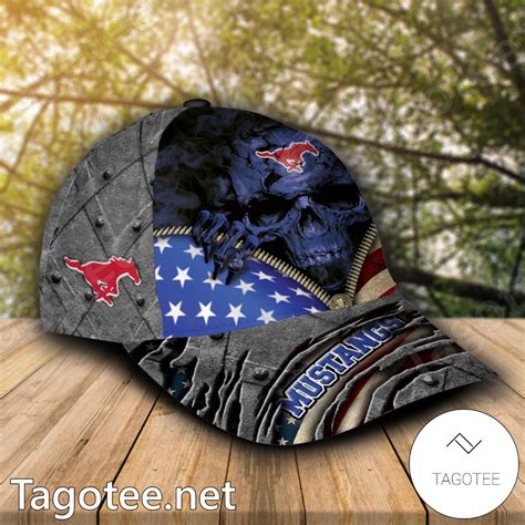 Smu Mustangs Mascot Custom Caps - Tagotee