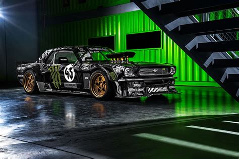 HD wallpaper: black customized car, Mustang, Ford, Monster, Front, 1965, RTR | Wallpaper Flare