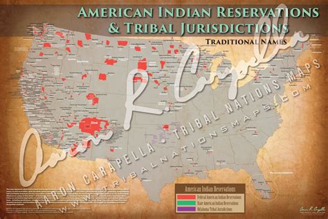 American Indian Reservations Map with Reservation Names - Plus Traditional Names in 2021 ...