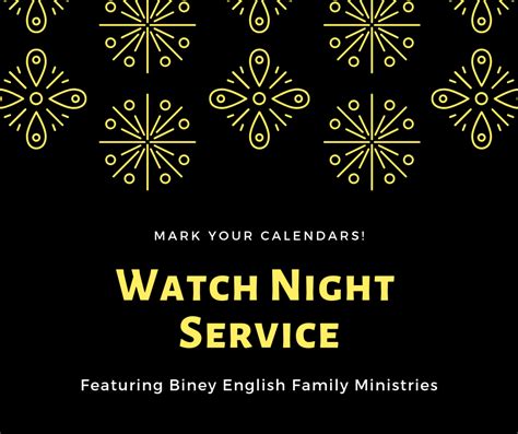 Mark Your Calendars Now: Watch Night Service — Springfield PFWB Church