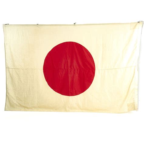 Original WWII Imperial Japanese Navy Large Flag Set: 66" x 100" Rising ...