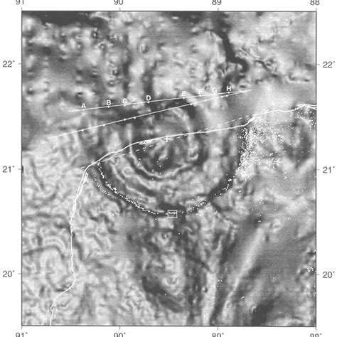 Density contrast model of Chicxulub crater to 8 km depth (vertical ...