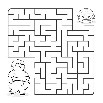 Vector Maze Game For Kids Coloring Book Stock Illustration - Download Image Now - Activity ...