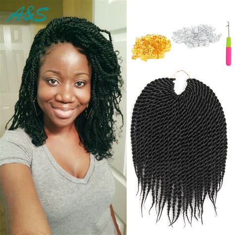 10" each pack crochet hair extensions Senegalese twist hair twist crochet braids kinky twist ...