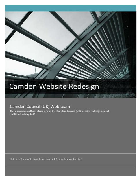 Camden Council Website Redesign Project - 1st Phase Overview (May 2010) | PDF | Usability | Websites