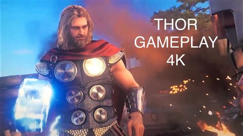 Marvel Avengers Game - THOR Gameplay demo | 4K - YouTube