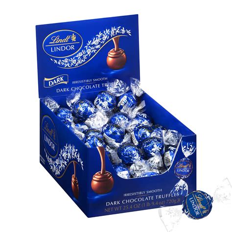 Buy Lindt LINDOR Dark Chocolate Candy Truffles, Halloween Party Candy ...