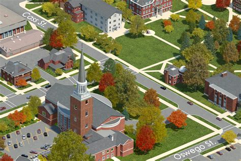 Photo-Realistic Map Artwork: Albion College