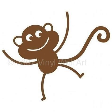 Monkey Vinyl Decal Size SMALL set of 2 Home Decor - Etsy