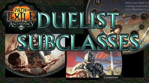 Path of Exile: Duelist Ascendancy Classes Review - YouTube