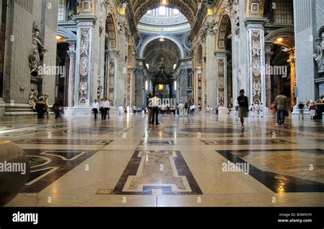 Italy Rome Vatican Interior of St Peter s Basilica Stock Photo - Alamy